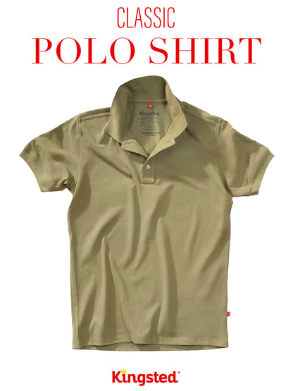 Classic Pique Polo Shirts for Men (Olive Green)