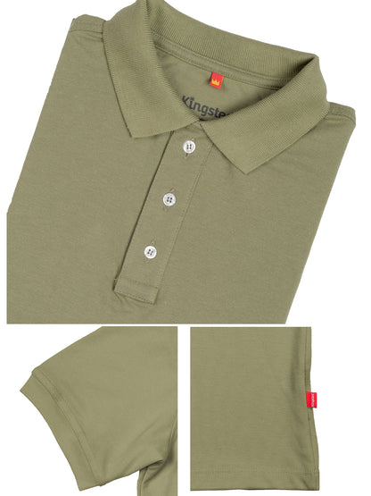 Classic Pique Polo Shirts for Men (Olive Green)