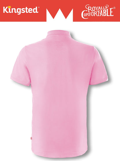 Classic Pique Polo Shirts for Men (Pink)