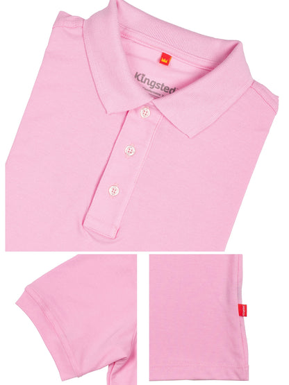 Classic Pique Polo Shirts for Men (Pink)
