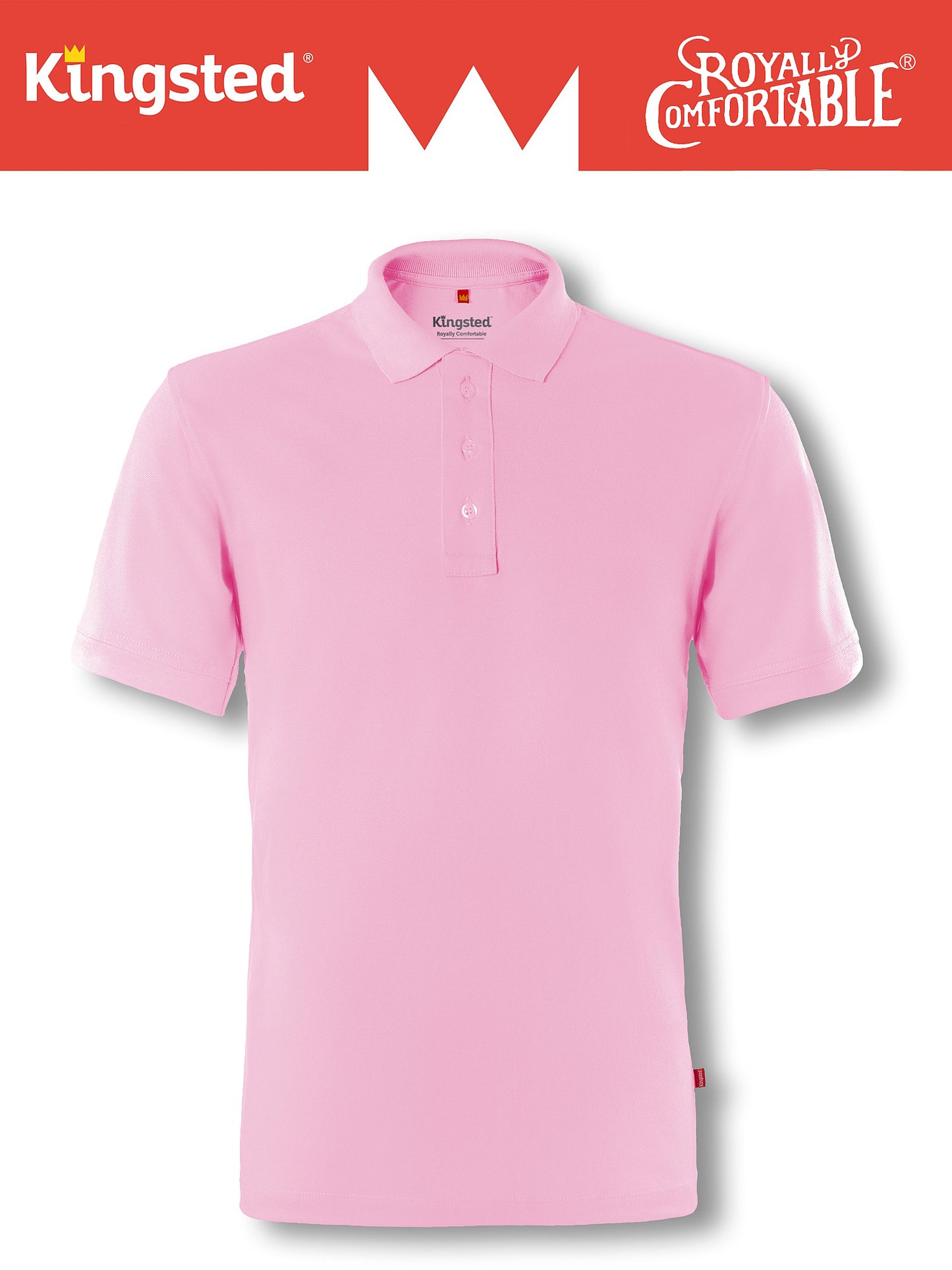 Classic Pique Polo Shirts for Men (Pink)