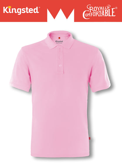 Classic Pique Polo Shirts for Men (Pink)