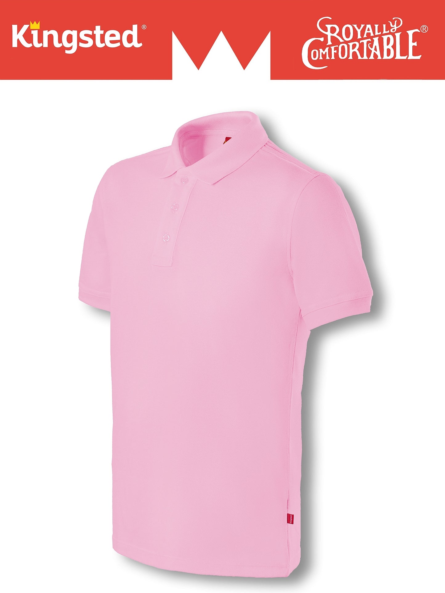 Classic Pique Polo Shirts for Men (Pink)