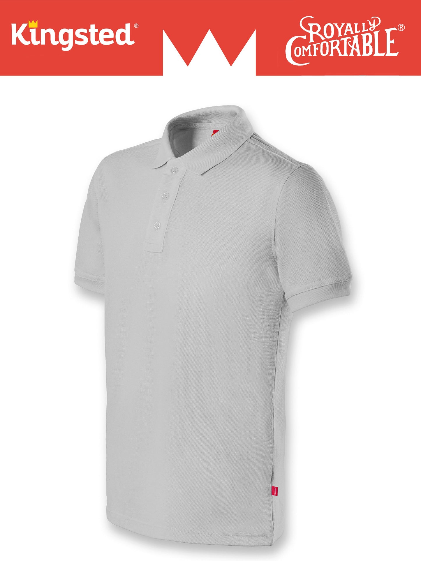 Classic Pique Polo Shirts for Men (Grey)