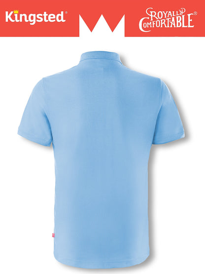 Classic Pique Polo Shirts for Men (Sky Blue)