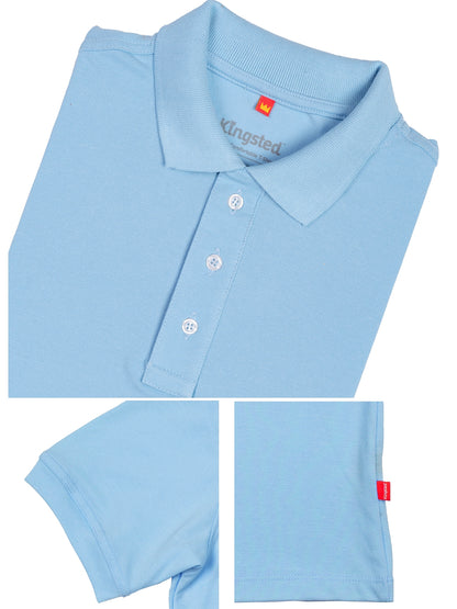 Classic Pique Polo Shirts for Men (Sky Blue)