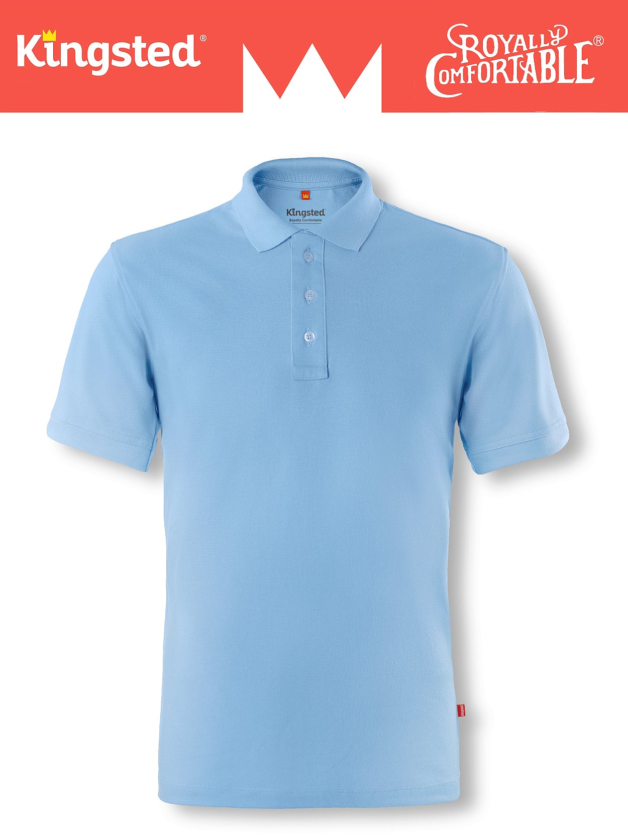 Classic Pique Polo Shirts for Men (Sky Blue)