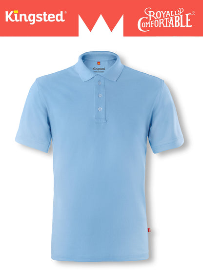 Classic Pique Polo Shirts for Men (Sky Blue)