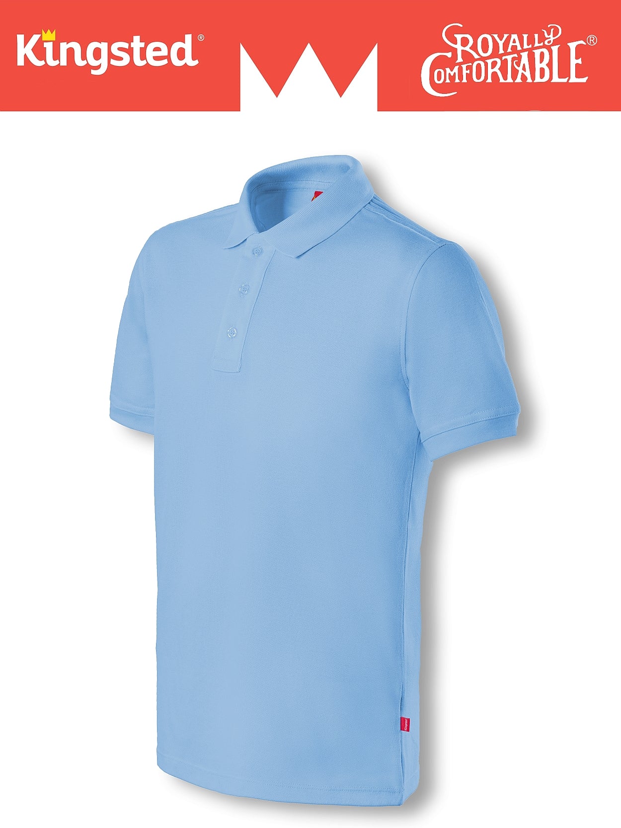 Classic Pique Polo Shirts for Men (Sky Blue)