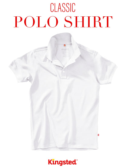 Classic Pique Polo Shirts for Men (White)