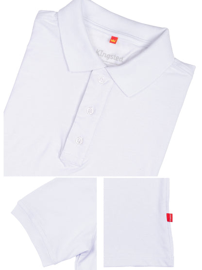 Classic Pique Polo Shirts for Men (White)