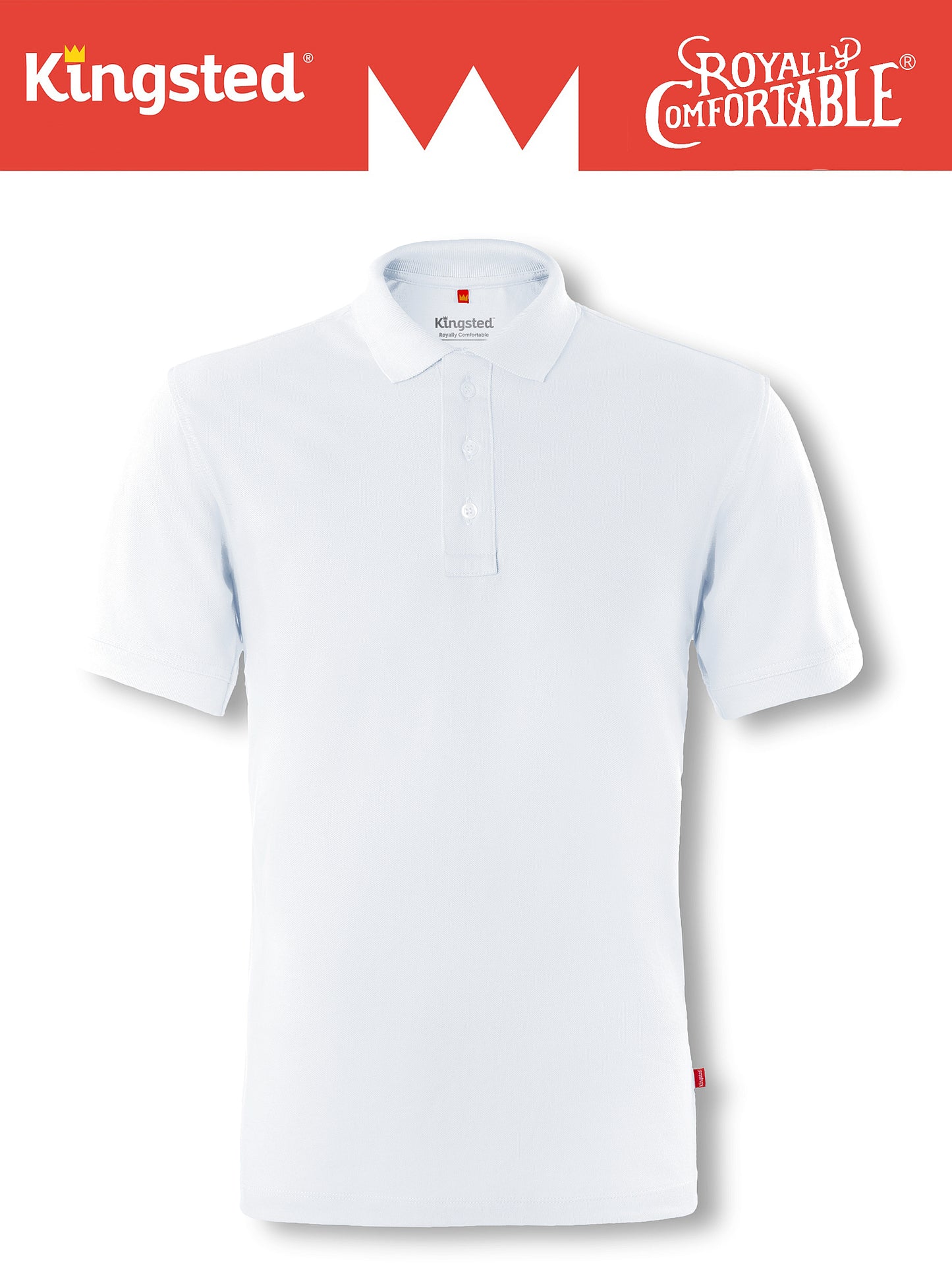 Classic Pique Polo Shirts for Men (White)