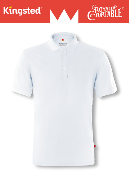 Classic Pique Polo Shirts for Men (White)