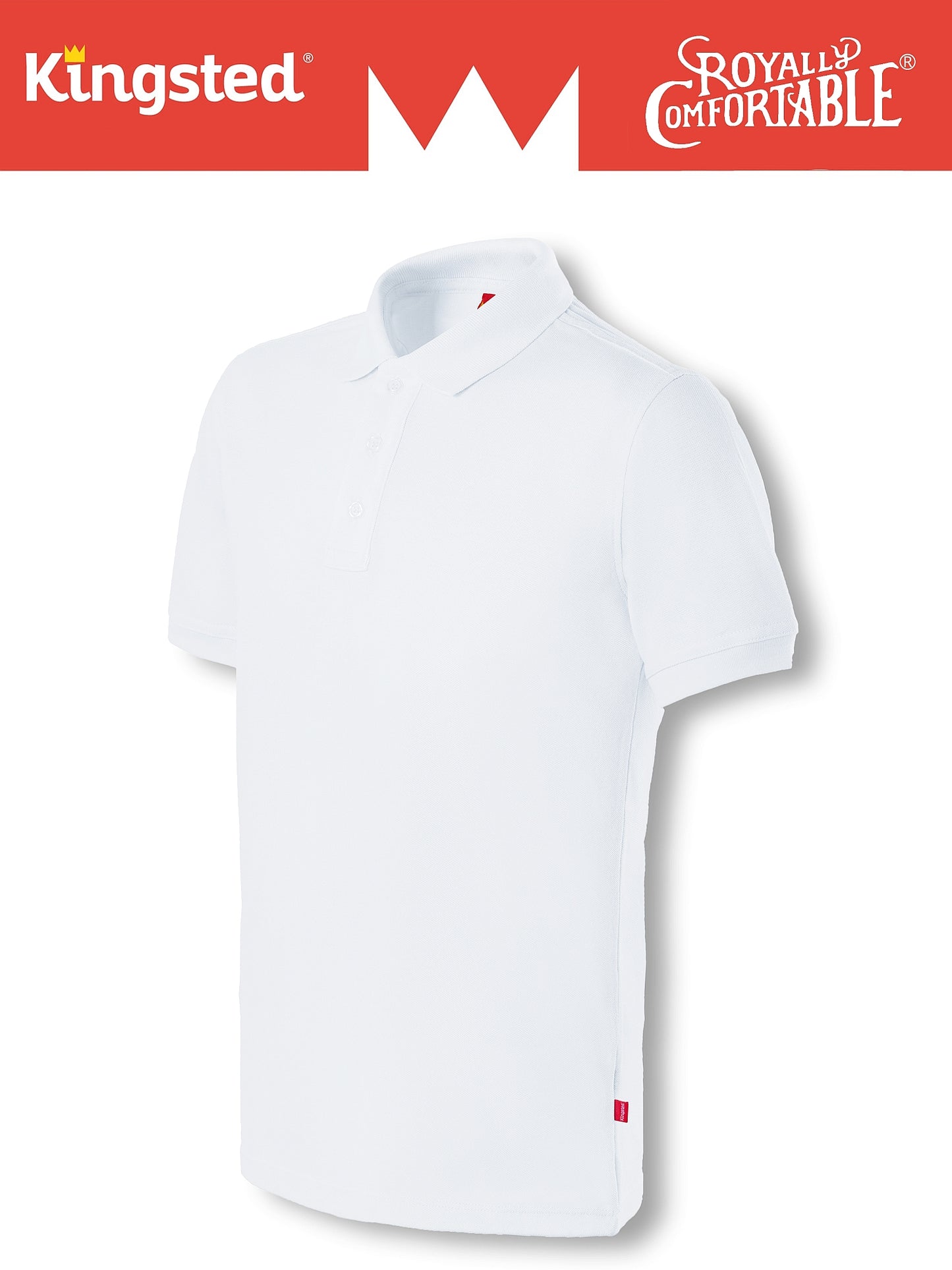 Classic Pique Polo Shirts for Men (White)