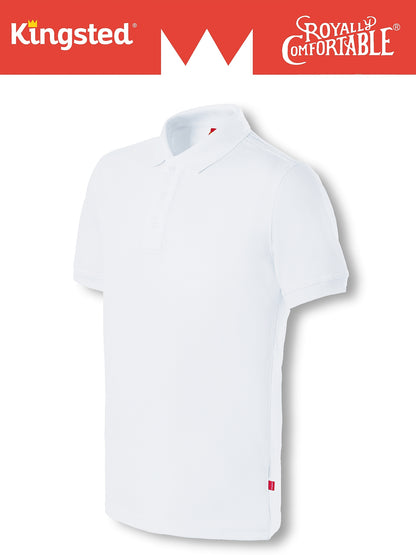 Classic Pique Polo Shirts for Men (White)