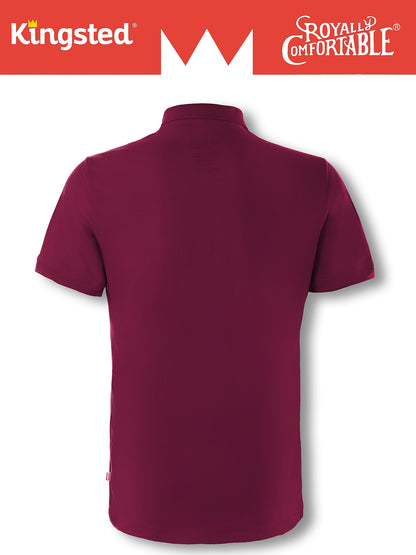 Classic Pique Polo Shirts for Men (Red Wine)
