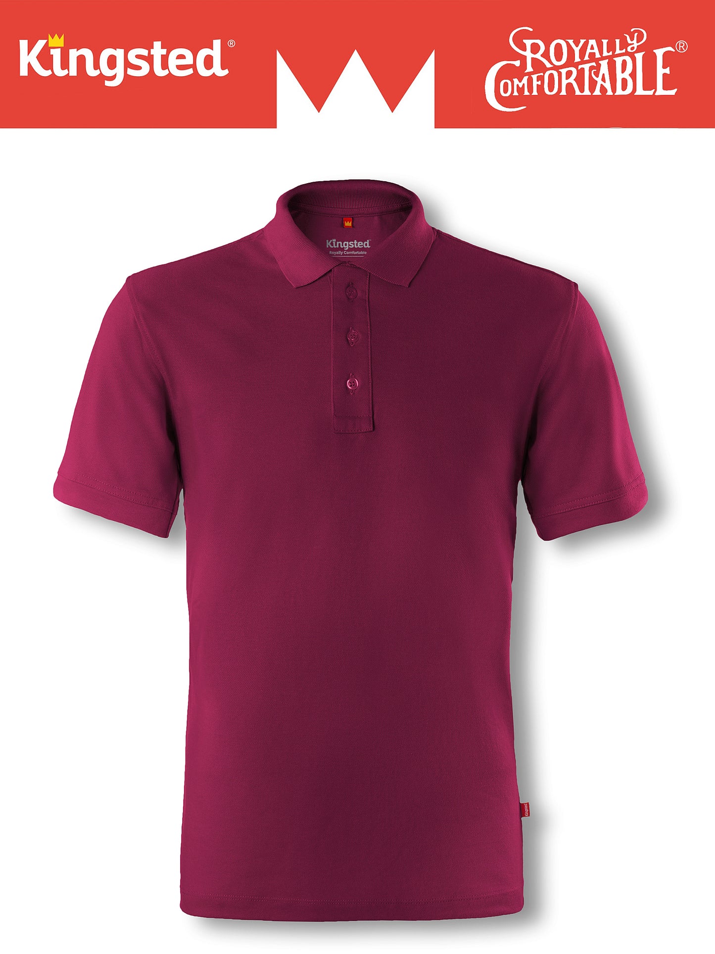 Classic Pique Polo Shirts for Men (Red Wine)